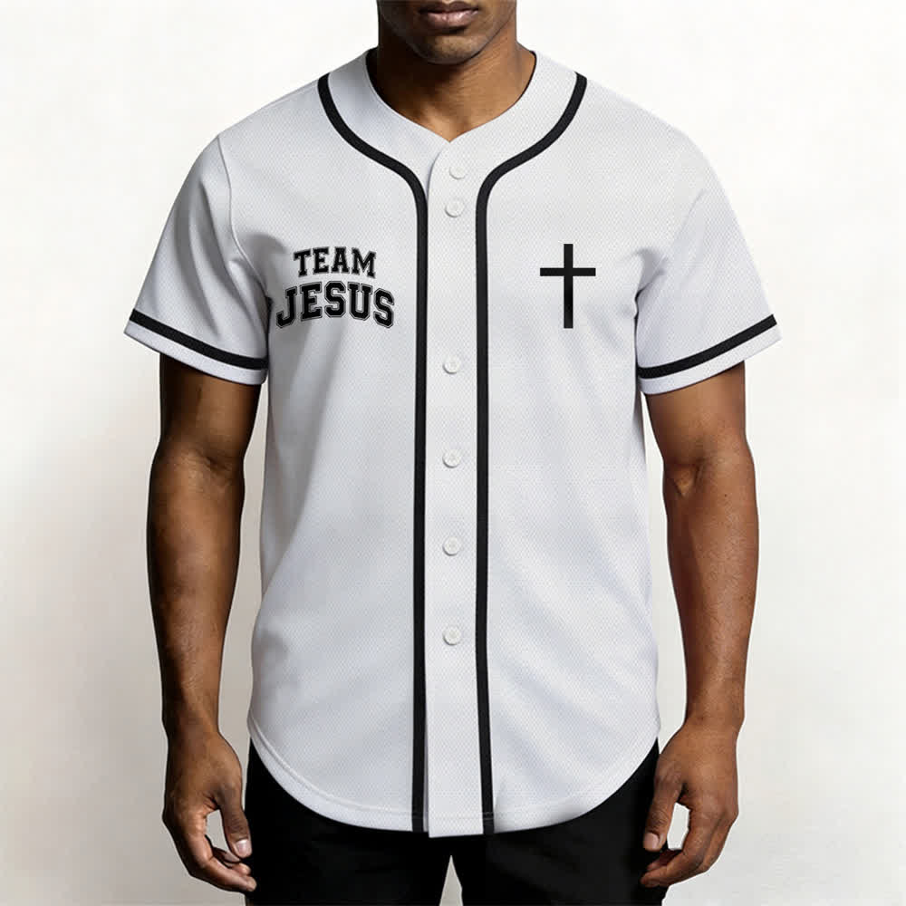 Christianartworkshop Team Jesus Chosen Mesh Baseball Jersey - image 6