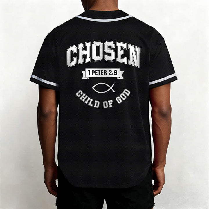 Christianartworkshop Team Jesus Chosen Mesh Baseball Jersey - image 12