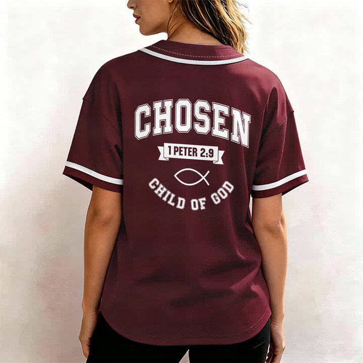 Christianartworkshop Team Jesus Chosen Mesh Baseball Jersey - image 17