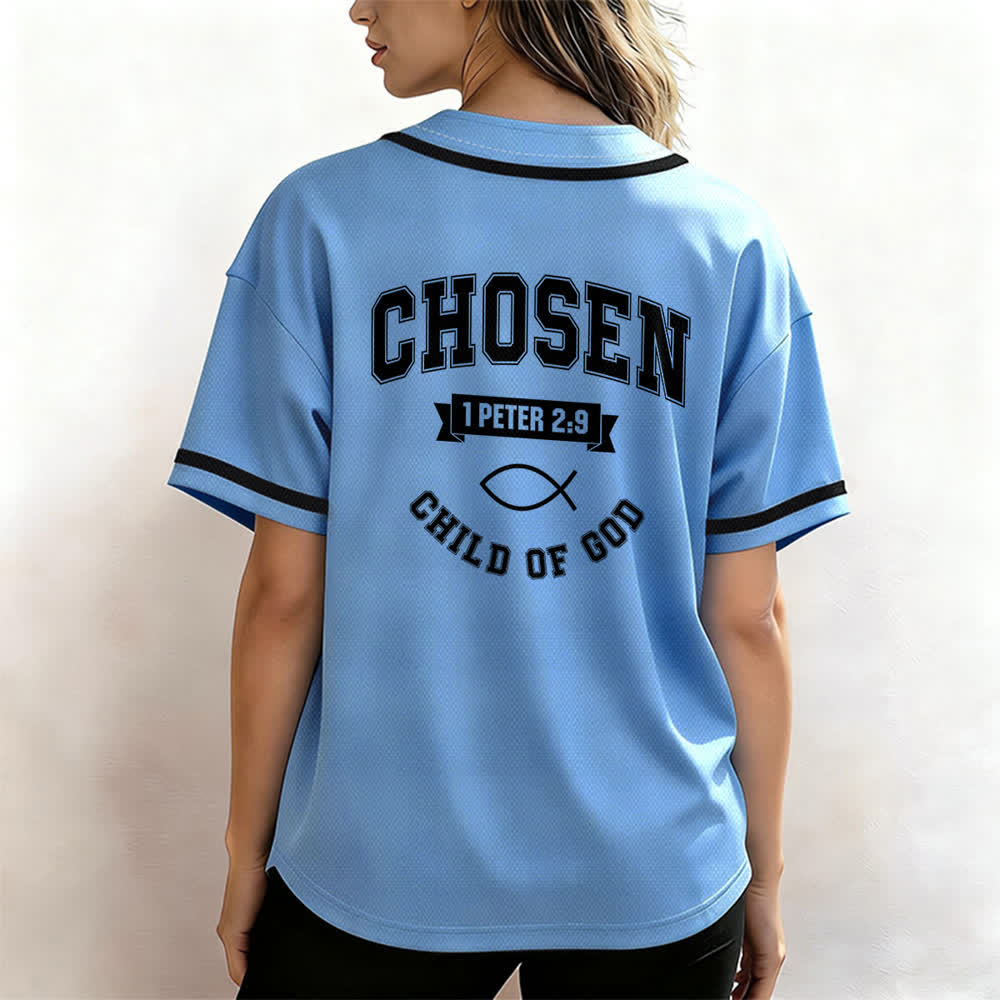 Christianartworkshop Team Jesus Chosen Mesh Baseball Jersey - image 38