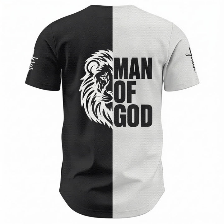Christianartworkshop Child Of God Split Black White Baseball Jersey - image 1