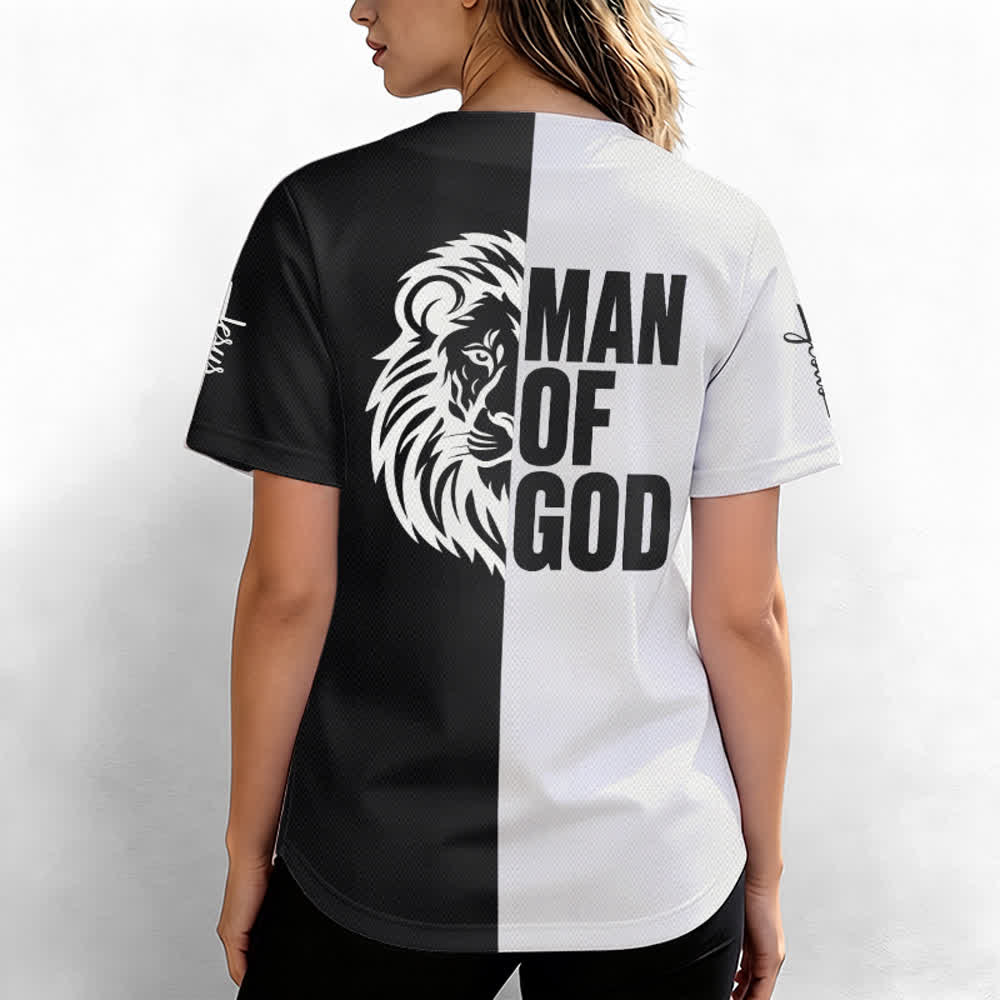 Christianartworkshop Child Of God Split Black White Baseball Jersey - image 3