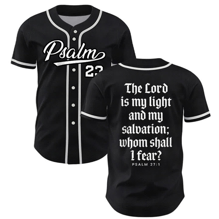 Christianartworkshop Psalm 23 Navy Scripture Team Baseball Jersey - Black - 5XL - image 7