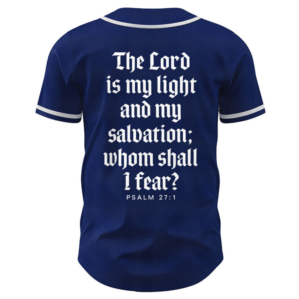 Christianartworkshop Psalm 23 Navy Scripture Team Baseball Jersey - image 1