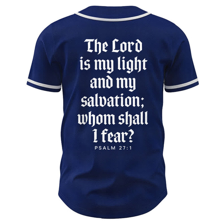 Christianartworkshop Psalm 23 Navy Scripture Team Baseball Jersey - image 1