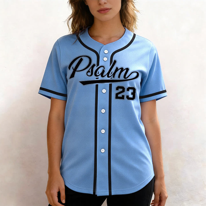 Christianartworkshop Psalm 23 Navy Scripture Team Baseball Jersey - image 48