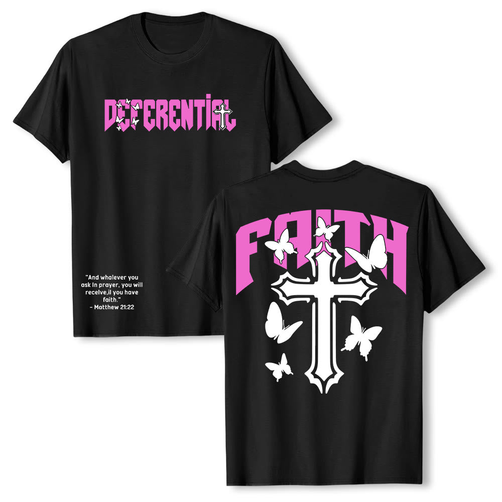 Christianartworkshop "FAITH" Short Sleeve T-shirt - Black - 2XL - image 0