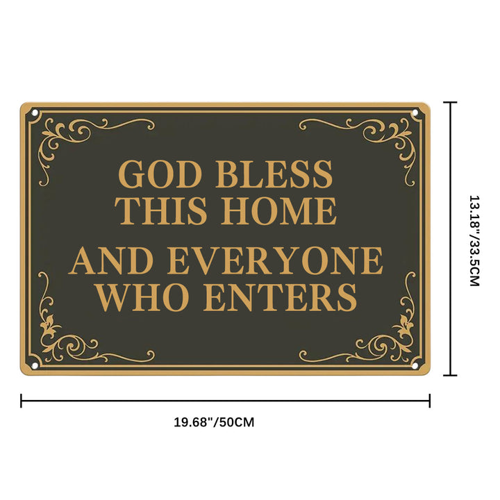 Christianartworkshop Ornate Border Scripture Metal Wall Decor: Token of Abiding Celestial Blessing - 19.68"*13.18"*0.05''/ 50*33.5*0.12cm - image 7