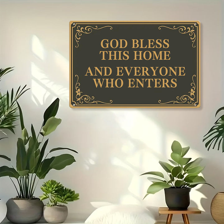Christianartworkshop Ornate Border Scripture Metal Wall Decor: Token of Abiding Celestial Blessing - image 2