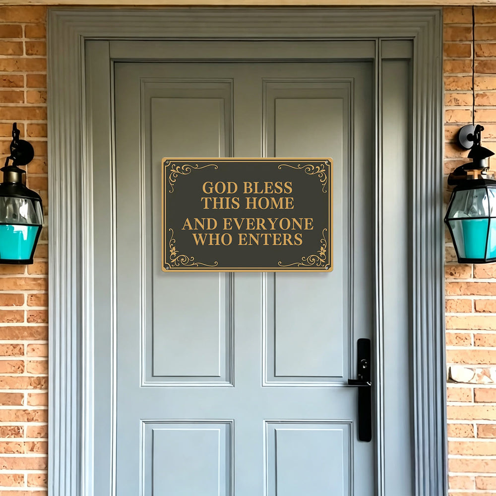 Christianartworkshop Ornate Border Scripture Metal Wall Decor: Token of Abiding Celestial Blessing - image 1