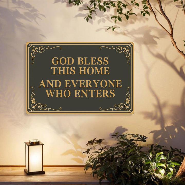 Christianartworkshop Ornate Border Scripture Metal Wall Decor: Token of Abiding Celestial Blessing - image 3