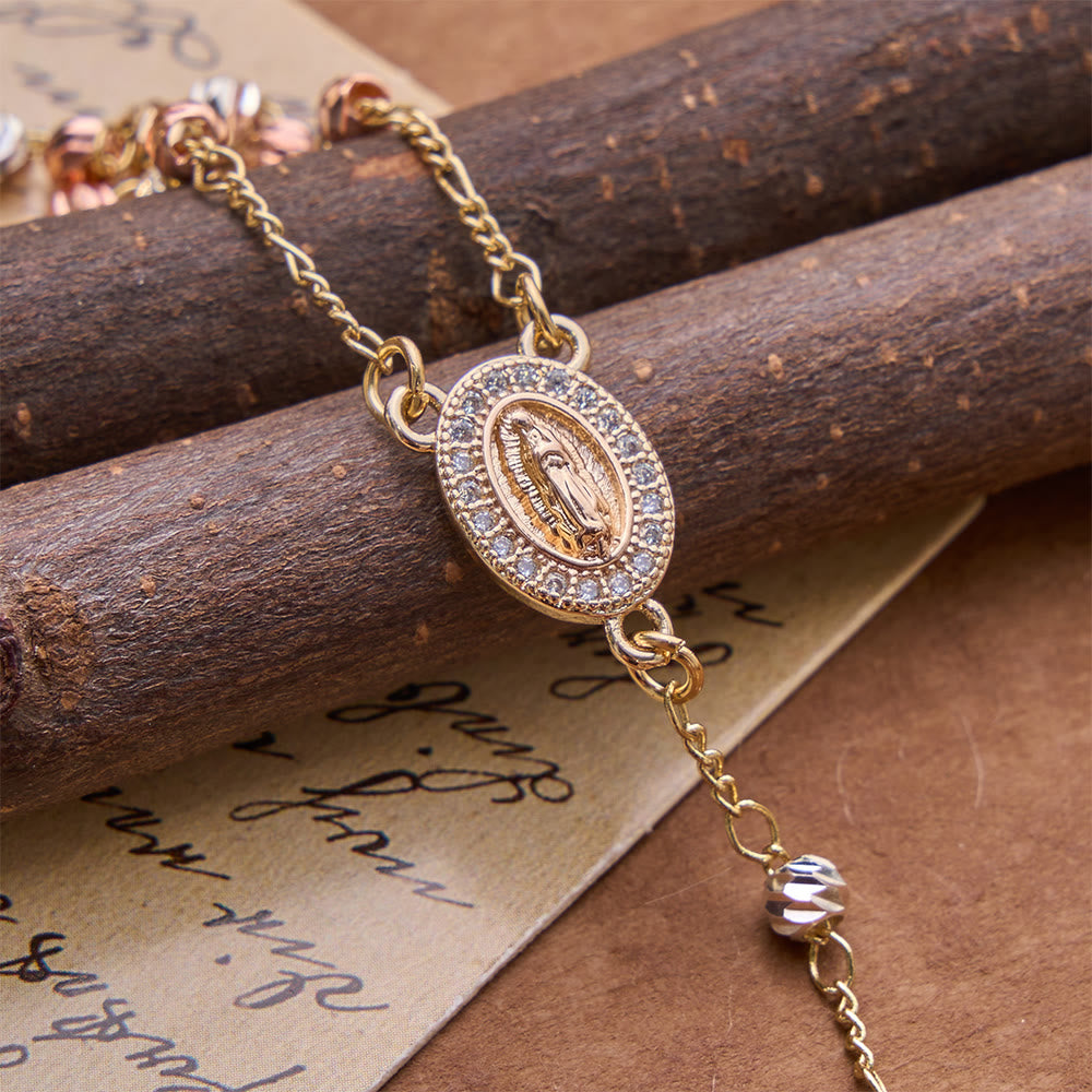 Christianartworkshop Polished Multi-Tone Rosary With Crucifix Pendant: Emblem of Timeless Heavenly Grace - image 3