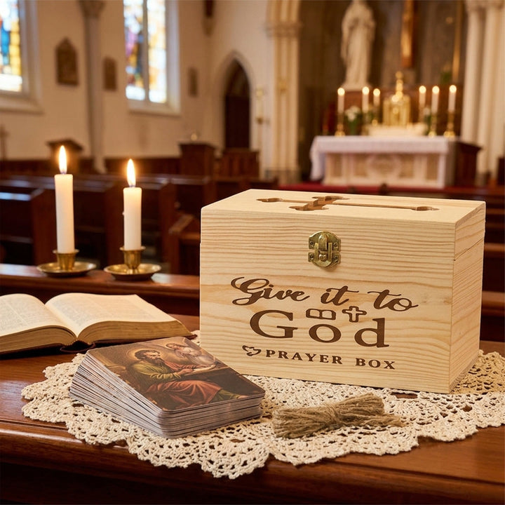 Christianartworkshop Rustic Cross Cutout Prayer Box (Only Box): Symbol of Peaceful Celestial Shelter - Cross(Only Box) - image 0