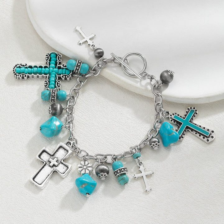 Christianartworkshop Timeless Bohemian Cross Bead Bracelet & Car Charm: Token of Enduring Heavenly Peace - image 16