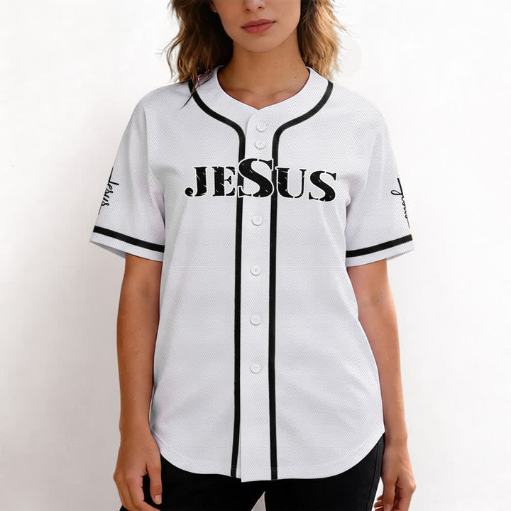 Christianartworkshop Dual‑Side Jesus The Way The Truth Cross Print Baseball Jersey - image 10