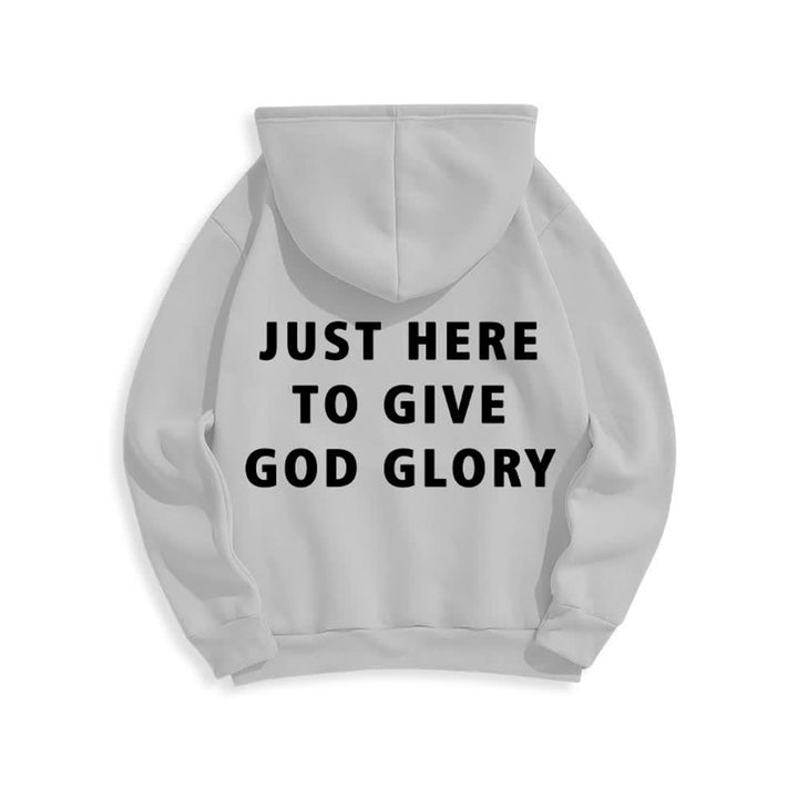 Christianartworkshop Just Here To Give God Glory Oversized Pullover Hoodie - image 13