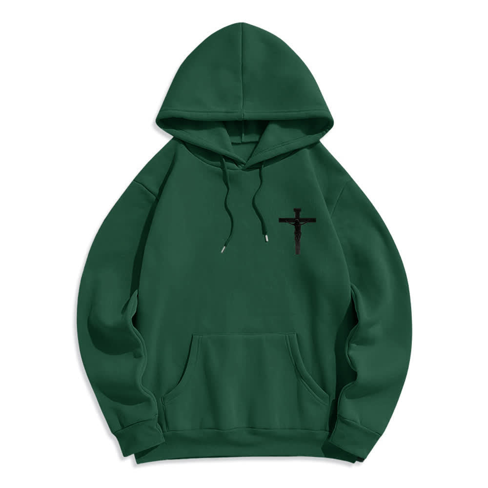Christianartworkshop Crown Of Thorns Back Print Fleece Lined Hoodie - image 20