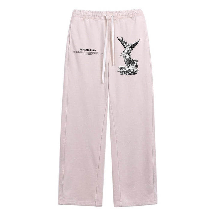 Christianartworkshop Archangel Michael Isaiah 41:10 Statement Washed Sweatpants - Apricot - XL - image 15