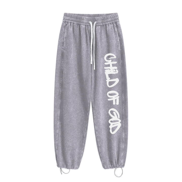 Christianartworkshop Graffiti Child Of God Statement Washed Sweatpants - image 6