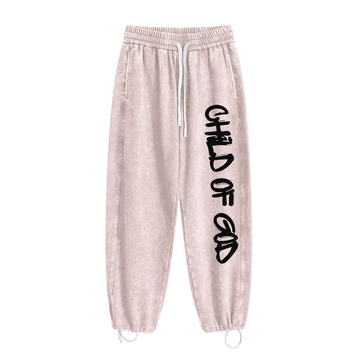 Christianartworkshop Graffiti Child Of God Statement Washed Sweatpants - image 18