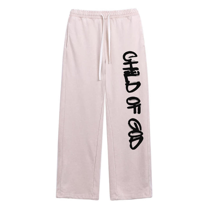 Christianartworkshop Graffiti Child Of God Statement Washed Sweatpants - Apricot - 2XL - image 17