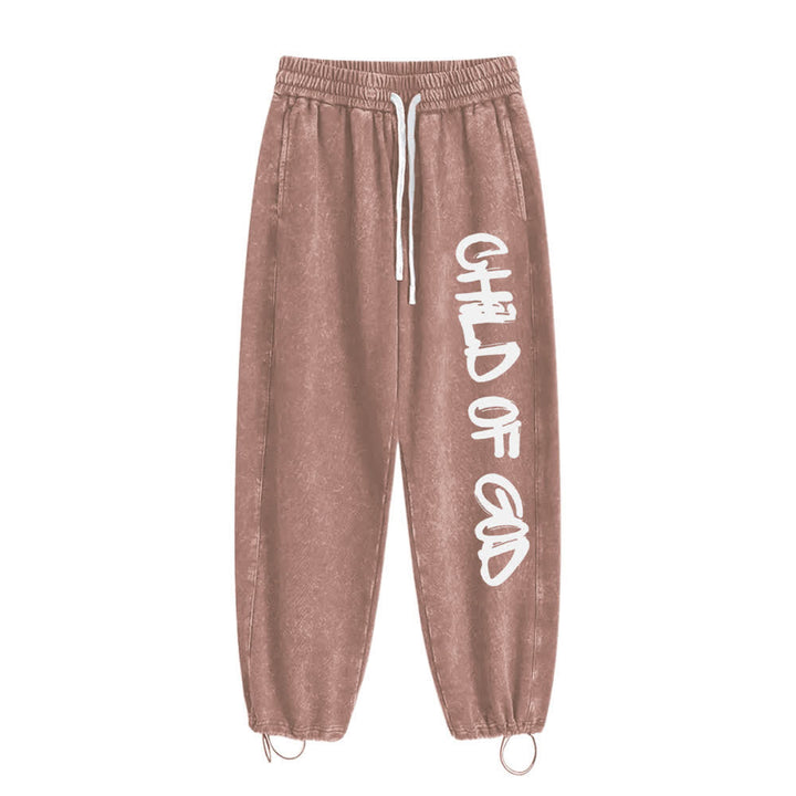 Christianartworkshop Graffiti Child Of God Statement Washed Sweatpants - image 12