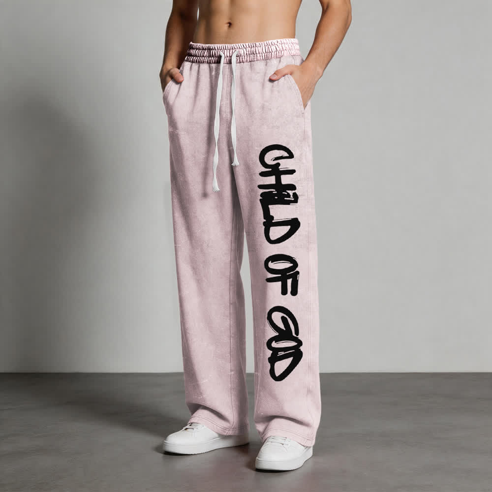 Christianartworkshop Graffiti Child Of God Statement Washed Sweatpants - image 19