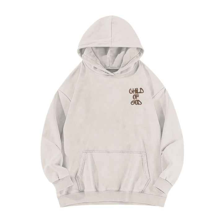 Christianartworkshop Inspirational Child Of God Psalm 23 Front & Back Print Washed Hoodie - image 2