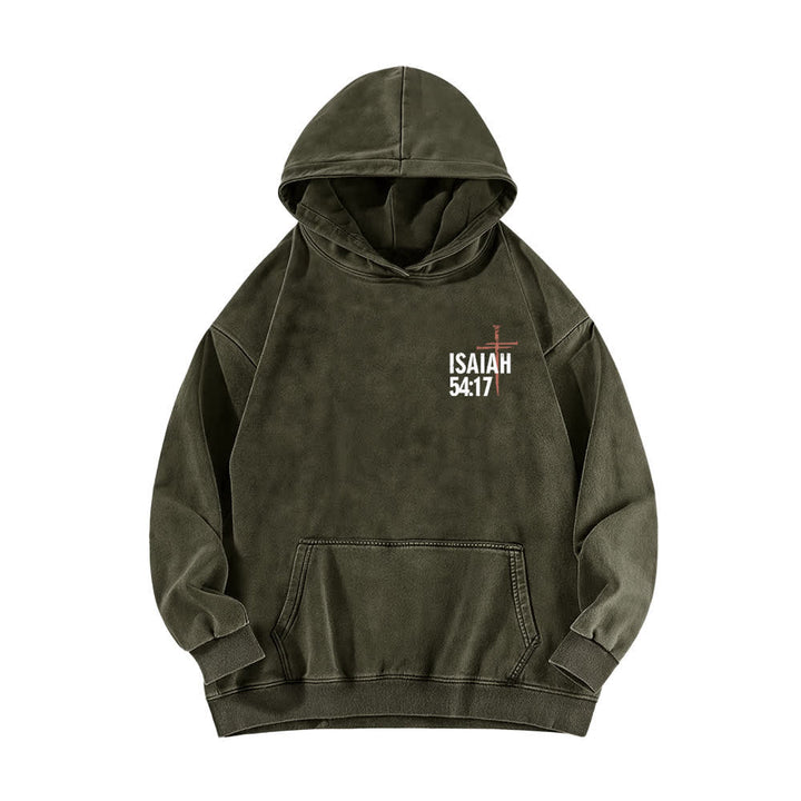 Christianartworkshop No Weapon Formed Against Me Washed Hoodie - image 11