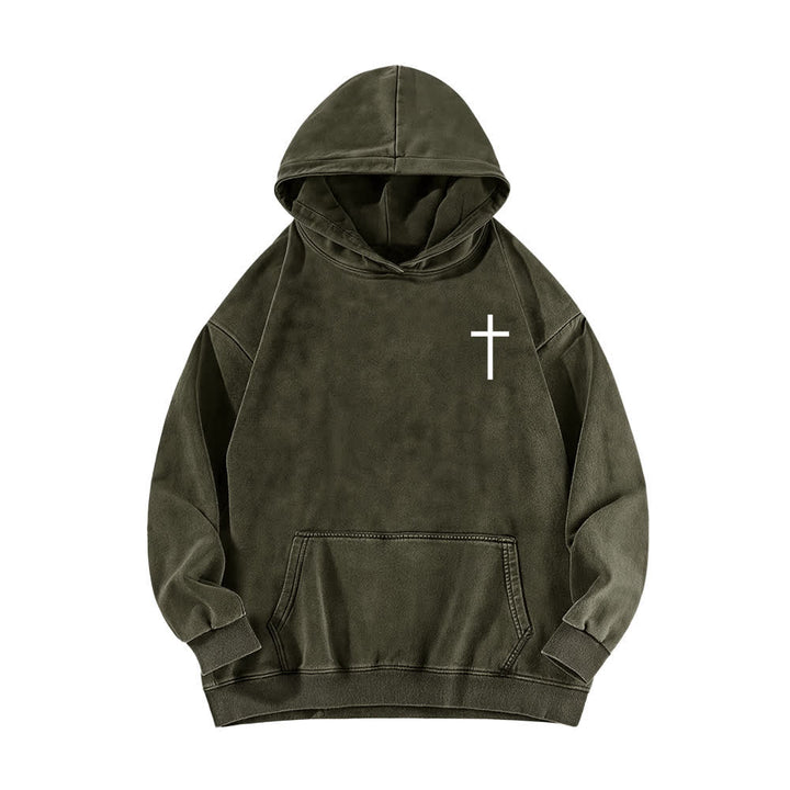 Christianartworkshop Jesus Is King Crown Of Thorns Washed Hoodie - image 11