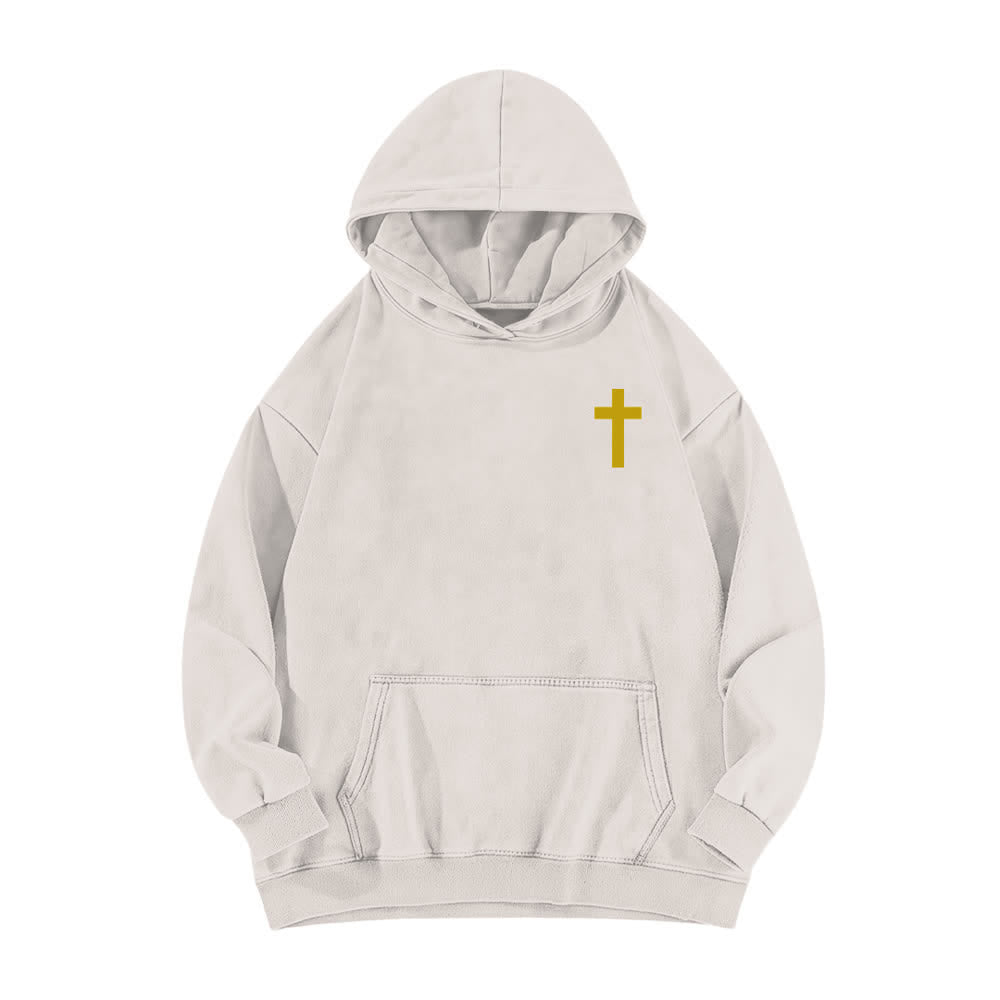 Christianartworkshop Holy Spirit Dove Graphic Oversized Black Washed Hoodie - image 5