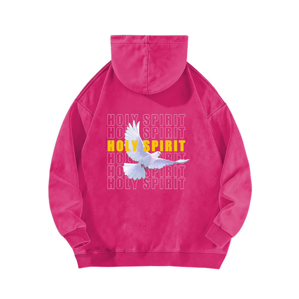 Christianartworkshop Holy Spirit Dove Graphic Oversized Black Washed Hoodie - image 16