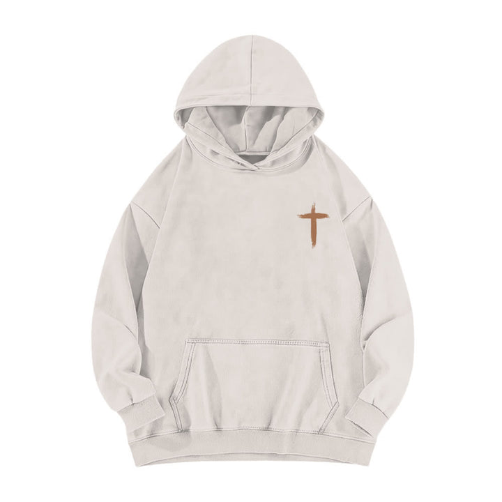 Christianartworkshop He Died For Me Cross Back Print Washed Hoodie - image 2