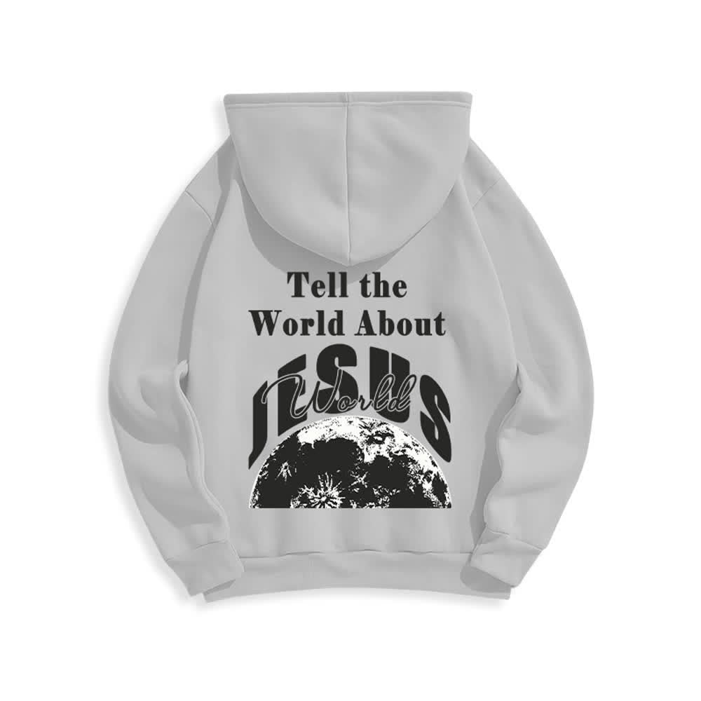 Christianartworkshop Tell The World About Jesus Fleece Lined Pullover Hoodie - image 10