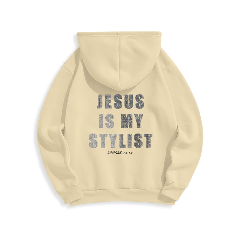 Christianartworkshop Jesus Is My Stylist Romans 13:14 Oversized Pullover Hoodie - image 10