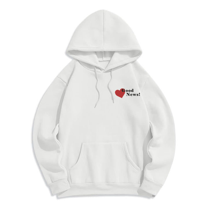 Christianartworkshop Jesus Loves You Good News Fleece Pullover Hoodie - image 8