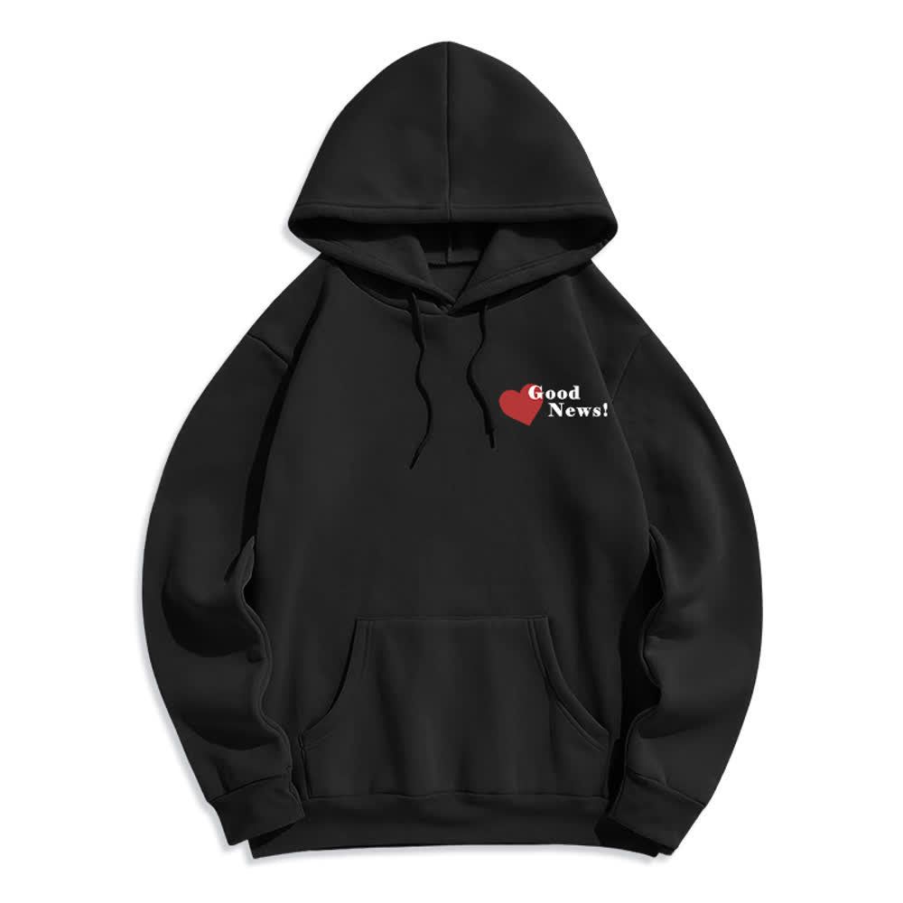Christianartworkshop Jesus Loves You Good News Fleece Pullover Hoodie - image 11