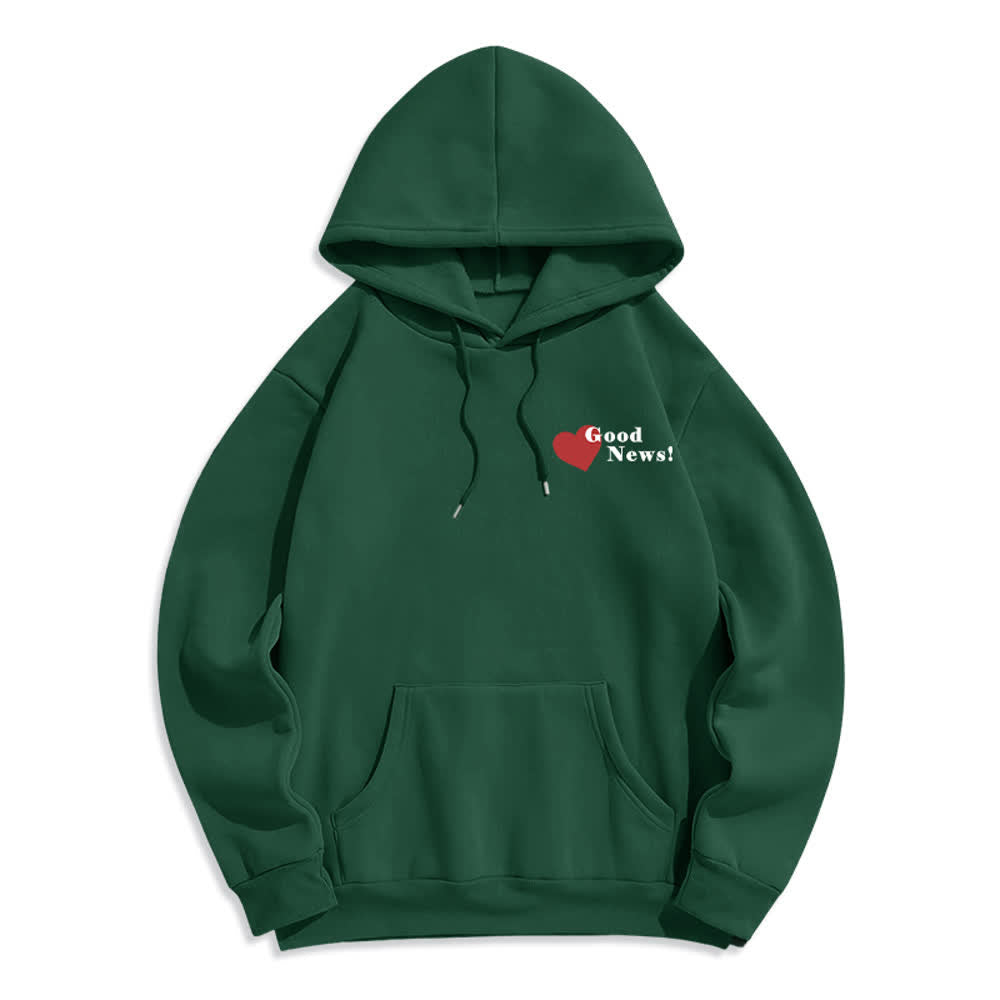 Christianartworkshop Jesus Loves You Good News Fleece Pullover Hoodie - image 20