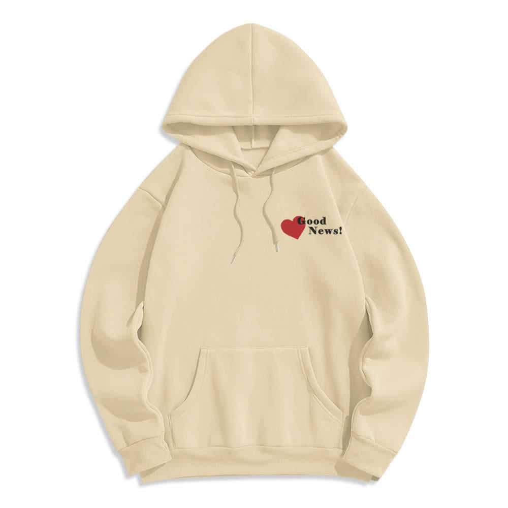 Christianartworkshop Jesus Loves You Good News Fleece Pullover Hoodie - image 2