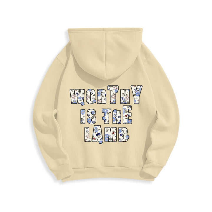 Christianartworkshop Floral Cross Patch Oversized Fleece Lined Hoodie - image 16