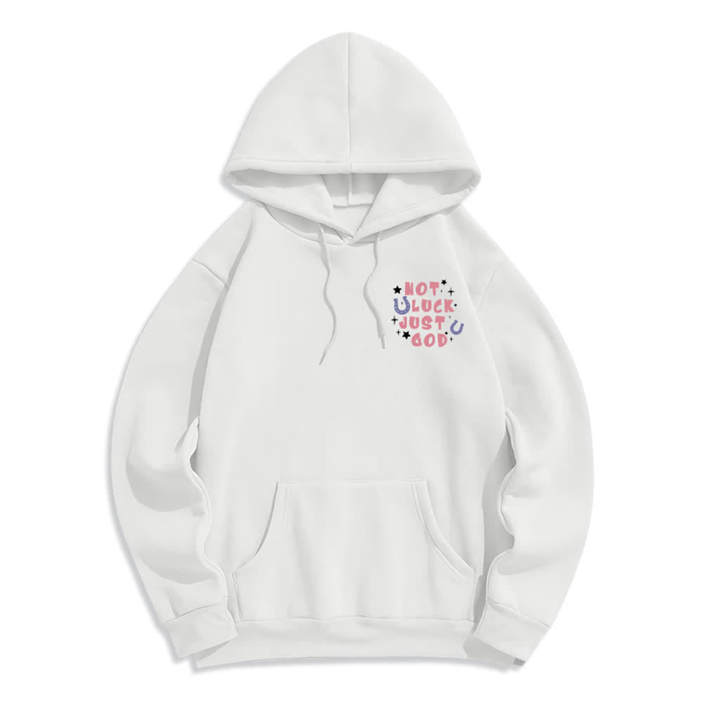 Christianartworkshop Not Luck Just God Fleece Lined Graphic Hoodie - image 5