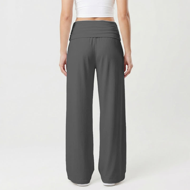 Christianartworkshop Jesus Cross Foldover Waist Women's Wide Leg Pants - image 2