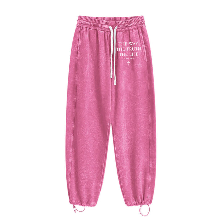 Christianartworkshop The Way The Truth The Life Washed Sweatpants - image 17