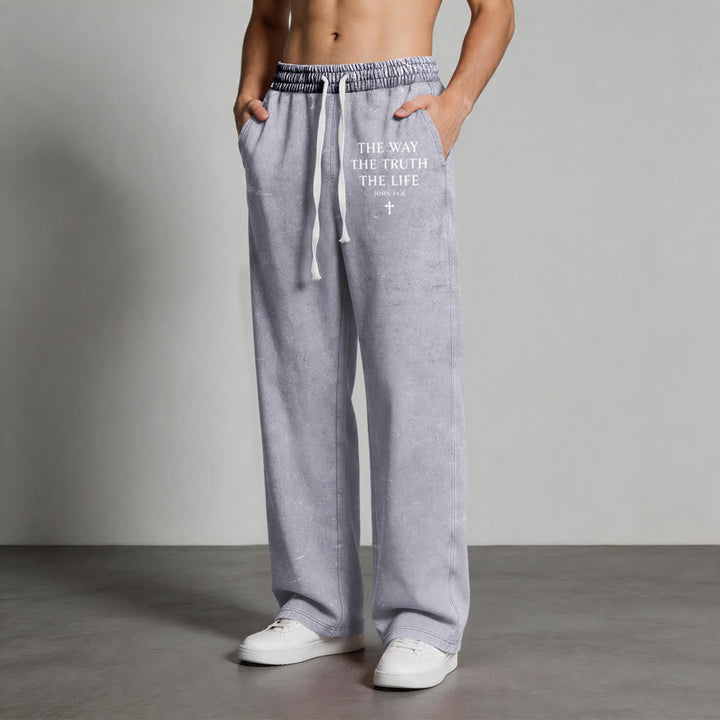 Christianartworkshop The Way The Truth The Life Washed Sweatpants - image 10