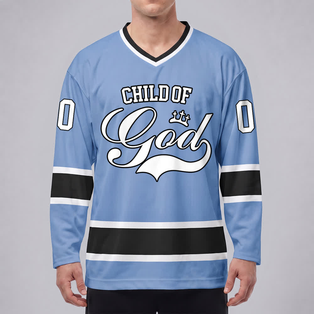 Christianartworkshop Child Of God Print Faith Statement Name & Number Customized Hockey Jersey - image 26