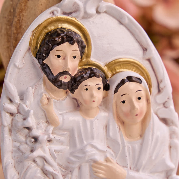 Christianartworkshop Classic Holy Family Holy Water Font Wall Decor: Token of Sacred Comfort - image 2