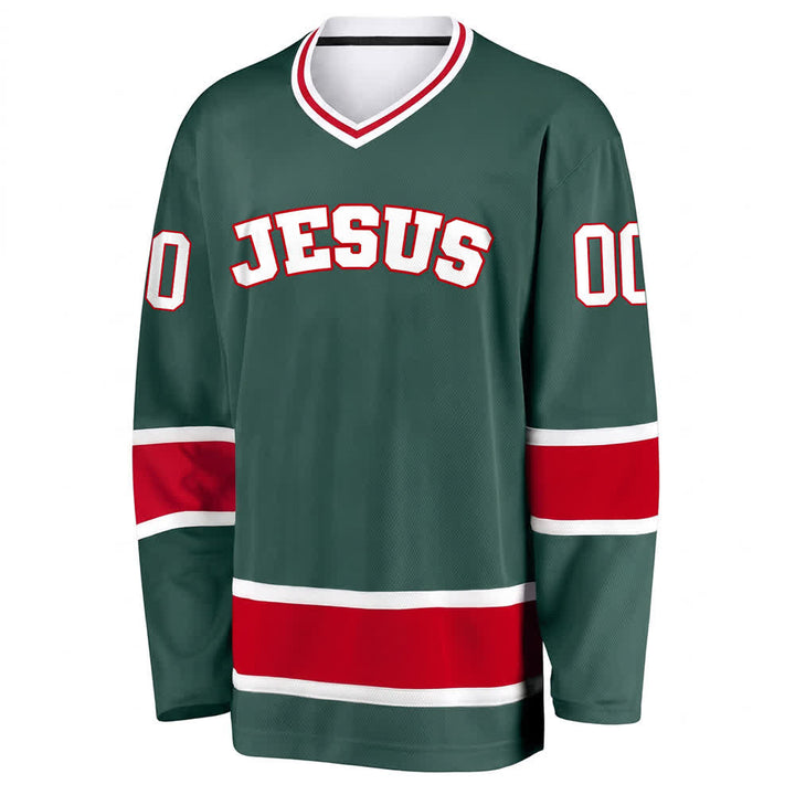 Christianartworkshop Bold JESUS Faith Statement Name & Number Customized Hockey Jersey - image 21