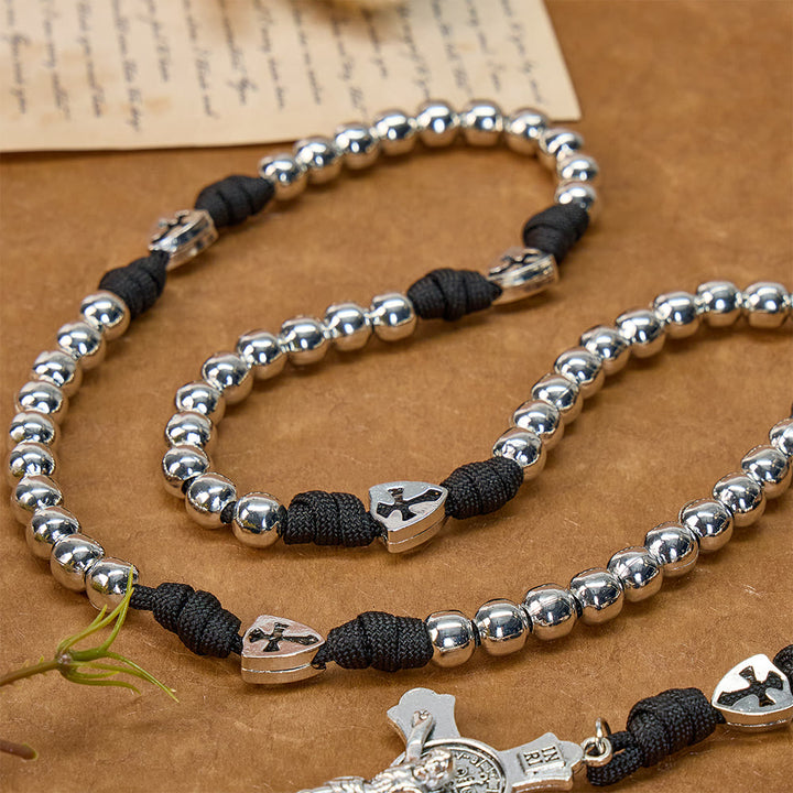 Christianartworkshop Sturdy Paracord Rosary With Sculpted Crucifix: Totem Of Abiding Divine Fortification - image 7