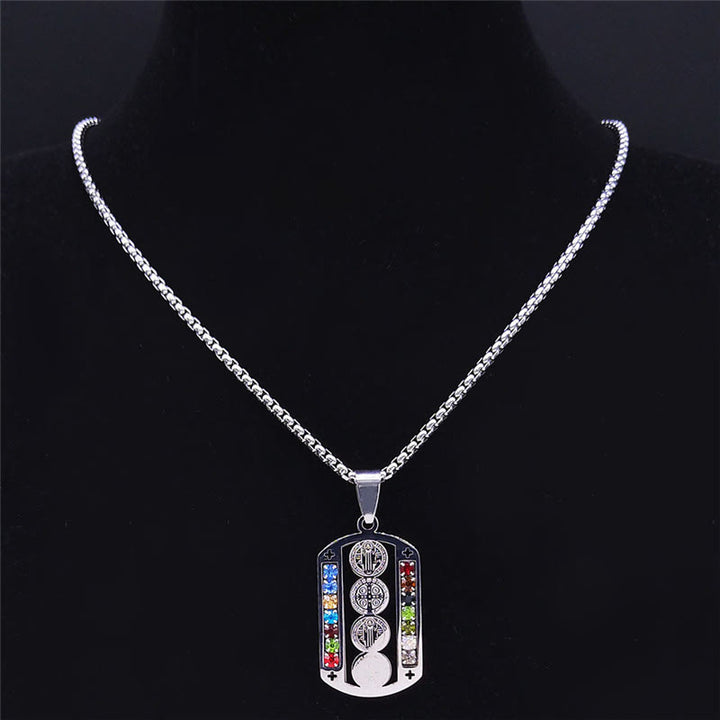 Christianartworkshop Polished St. Benedict Medallion Necklace: Token Of Soothing Daily Spiritual Calm - image 1