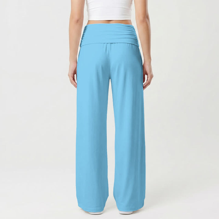 Christianartworkshop Jesus Saves Pink Cross Foldover Women's Wide Leg Pants - image 13